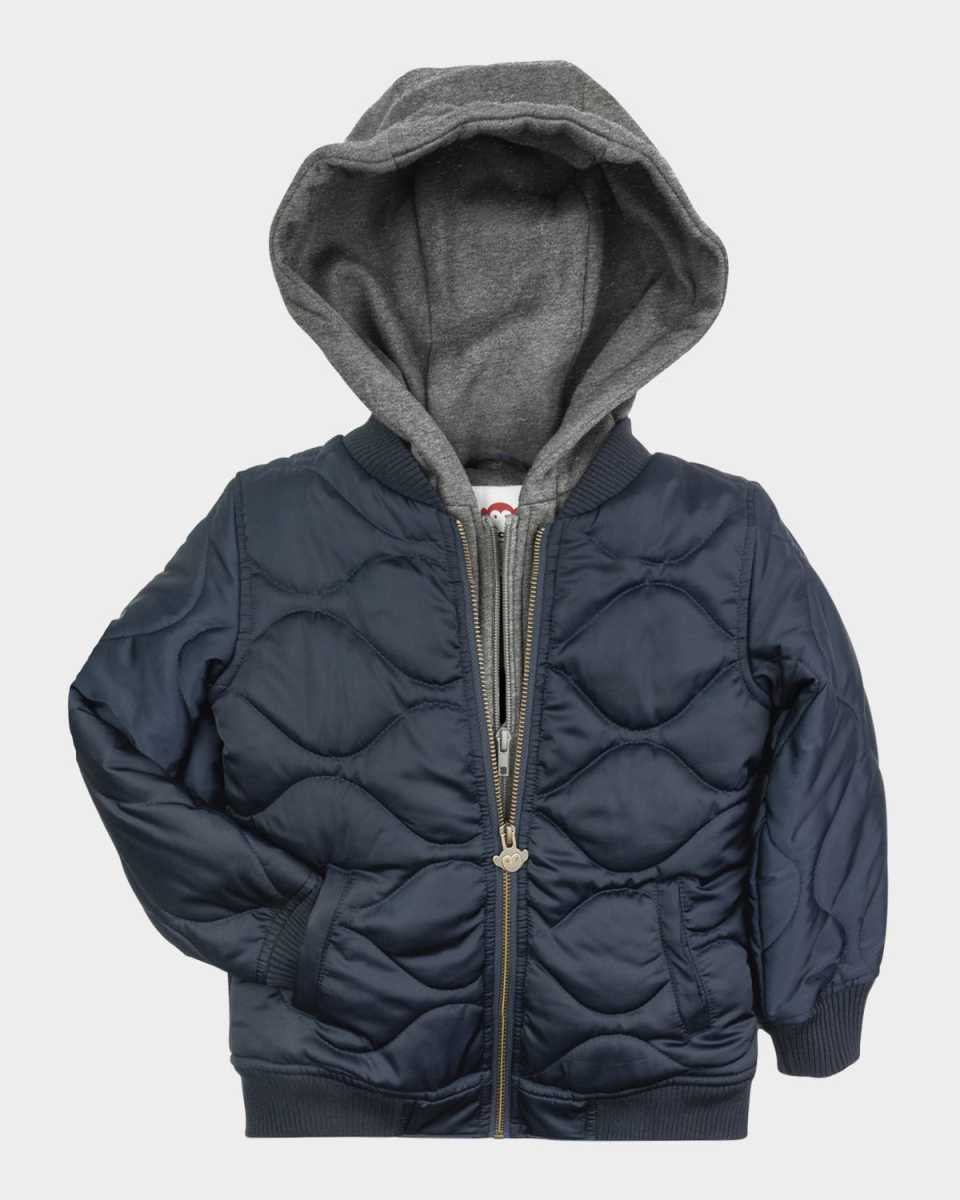 Boy's Bx Quilted Combo Bomber Jacket, Size 2-10
