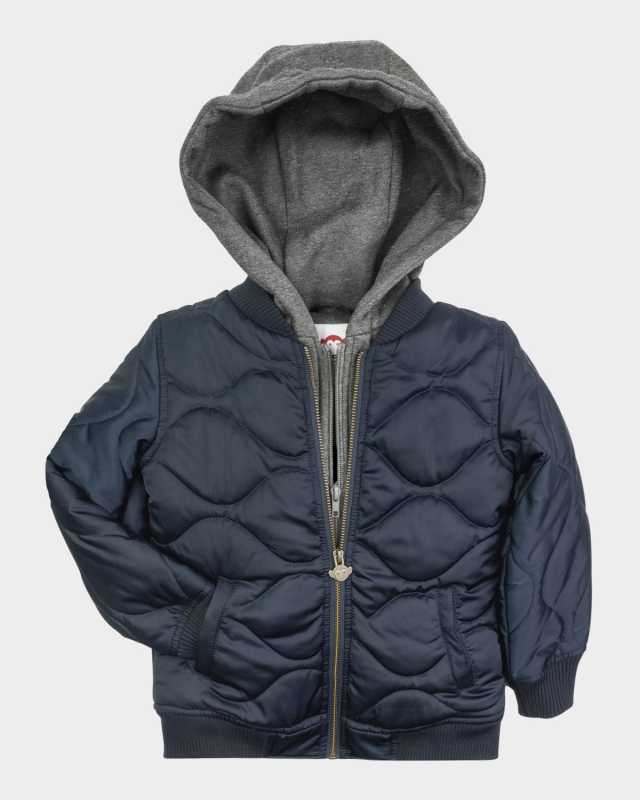Boy's Bx Quilted Combo Bomber Jacket, Size 2-10