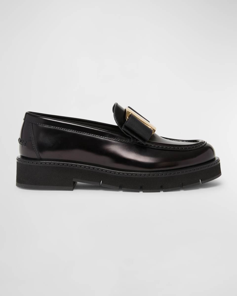Mirty Leather Vara Bow Loafers