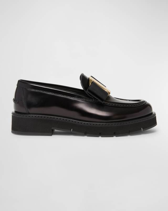 Mirty Leather Vara Bow Loafers