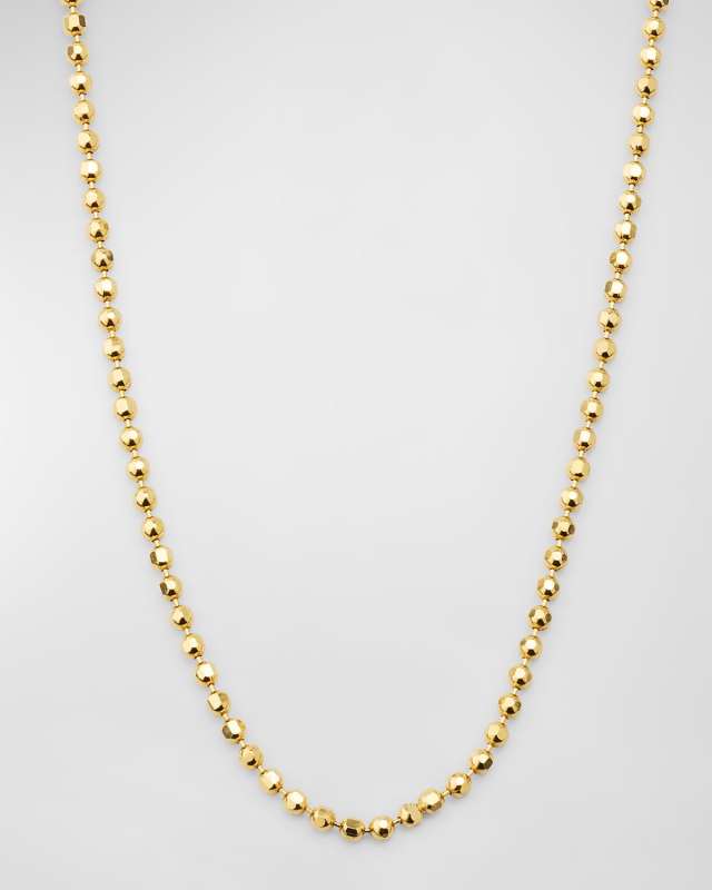 18K Yellow Gold 1.5mm Ball Chain, 18"L