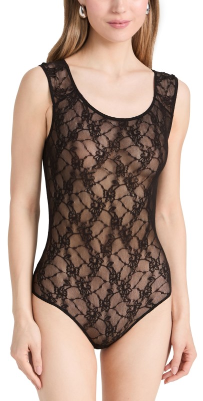 Natori Bliss Allure Lace Bodysuit Black