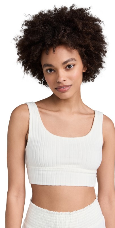 Z Supply Zoe Rib Tank Bra Bone