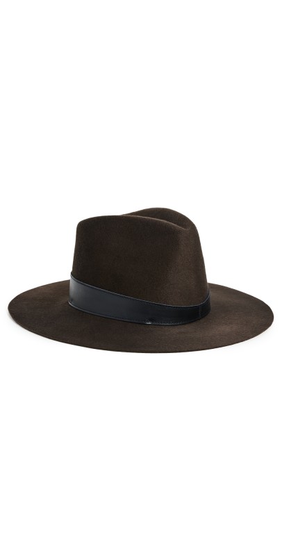 Janessa Leone Raleigh Hat Dark Brown