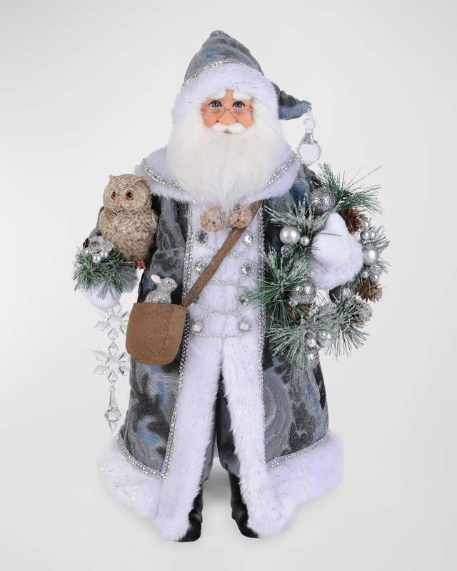 Lighted Snowy Serenity Santa