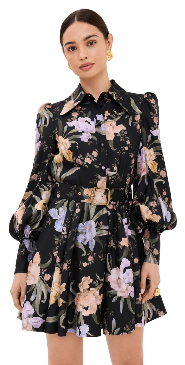 Zimmermann Eden Belted Flip Mini Dress Iris Sherbet