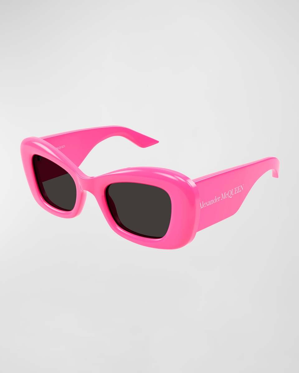 Chunky Logo Acetate Cat-Eye Sunglasses