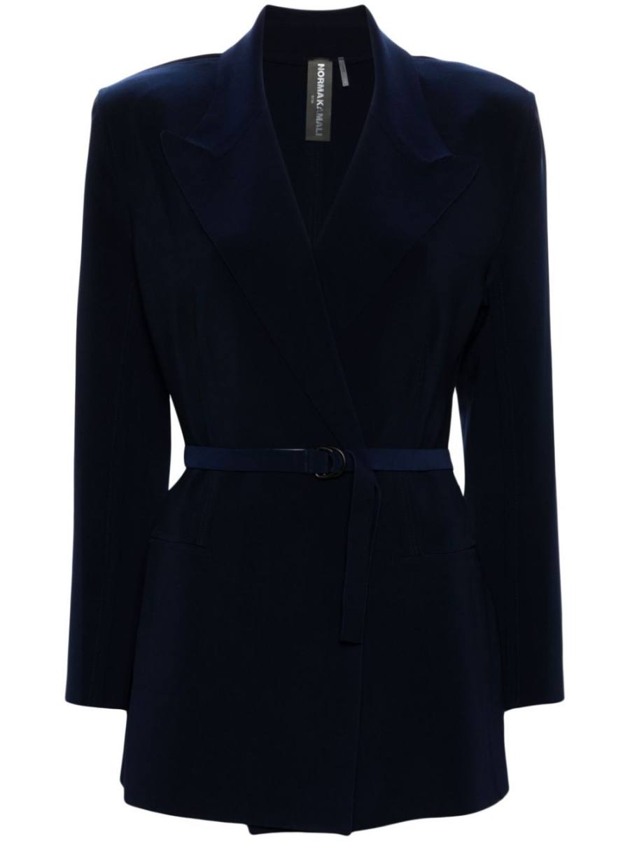 peak-lapels double-breasted blazer