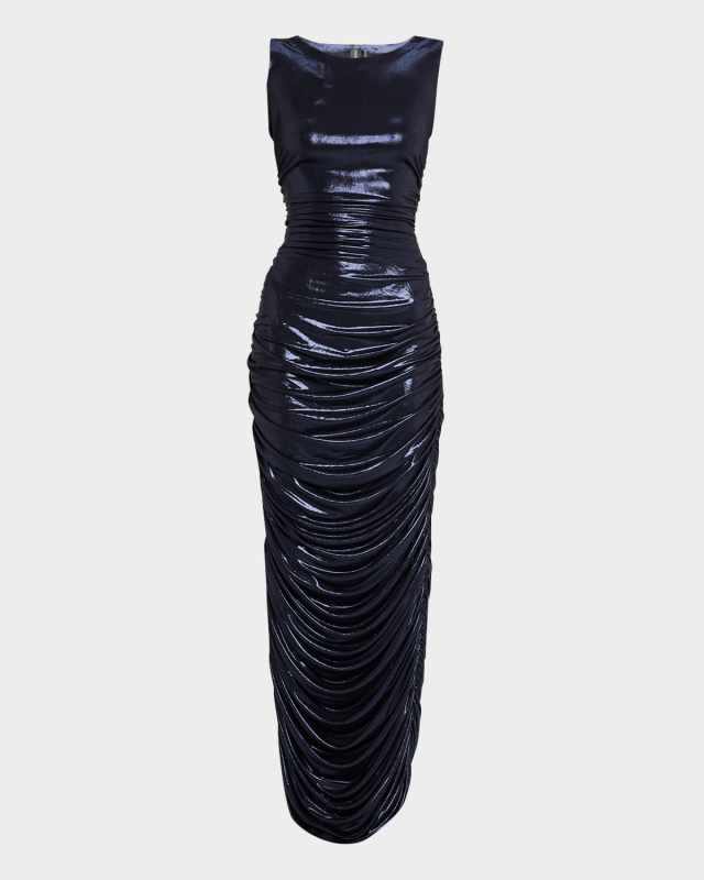 Sleeveless Side Shirred Gown