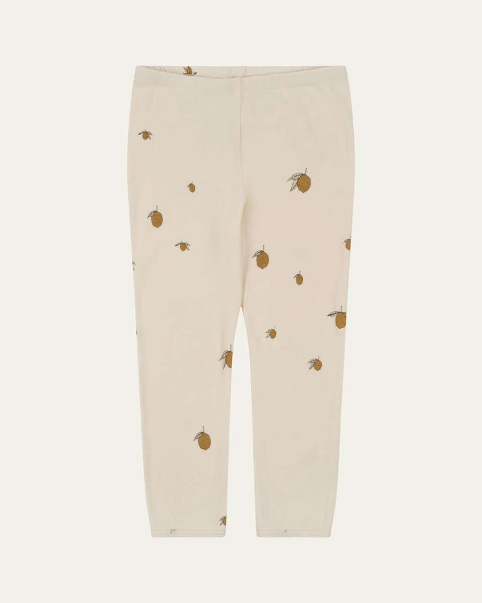 Girl's Fruit Motif Leggings, Size Premie-18M