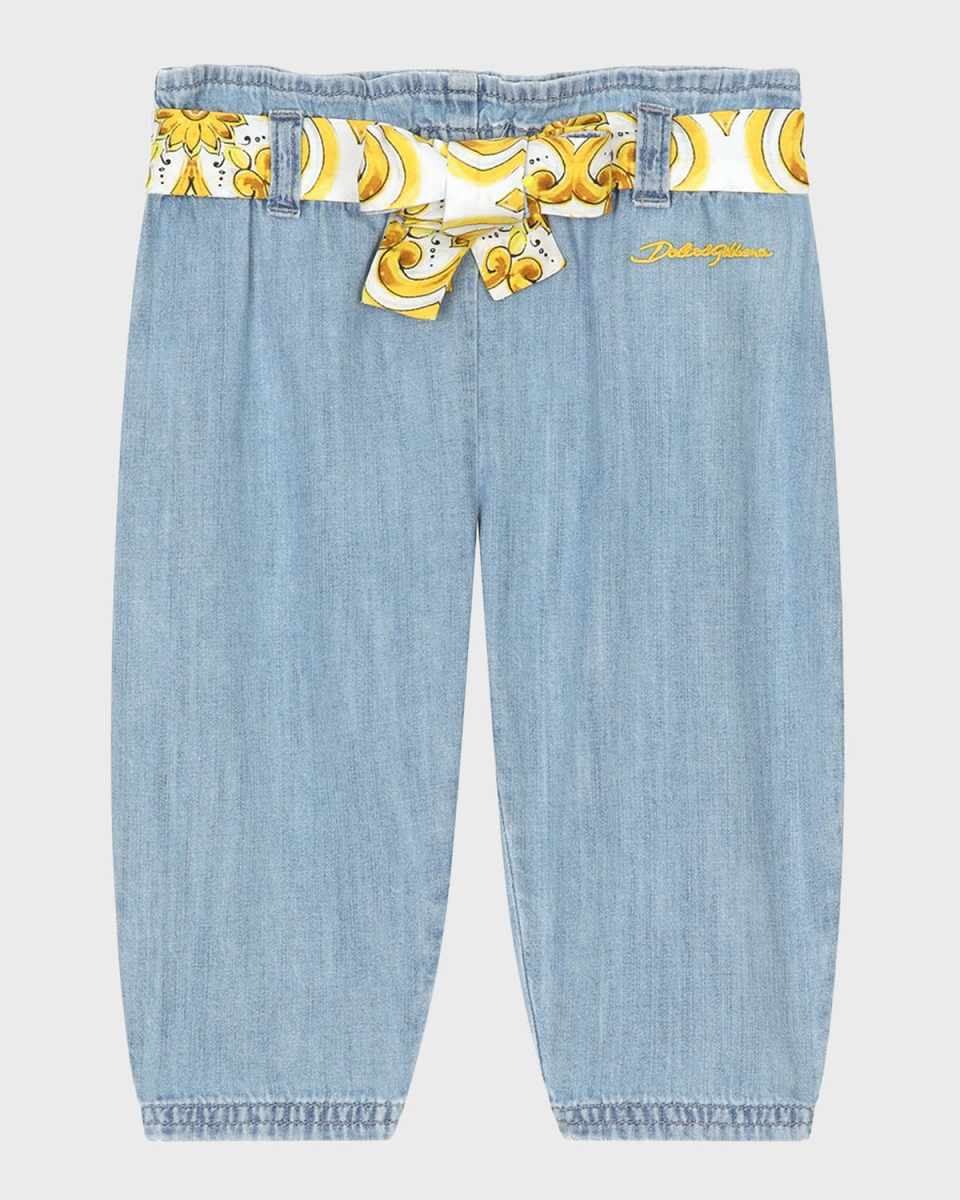 Girl's Paperbag Belted Pants, Size 1