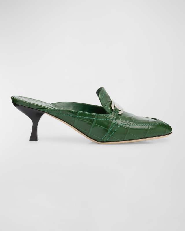 Eloyde Croco Loafer Mules