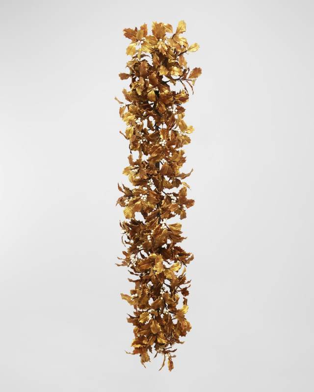 60" Golden Holly Garland
