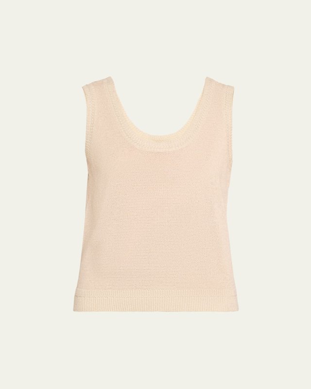 Heidi Sleeveless Shimmer Knit Sweat
