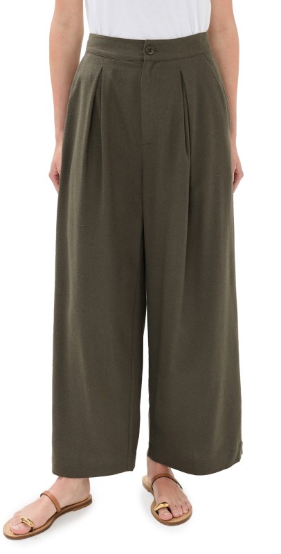 Jenni Kayne Relaxed Trousers Dark Moss