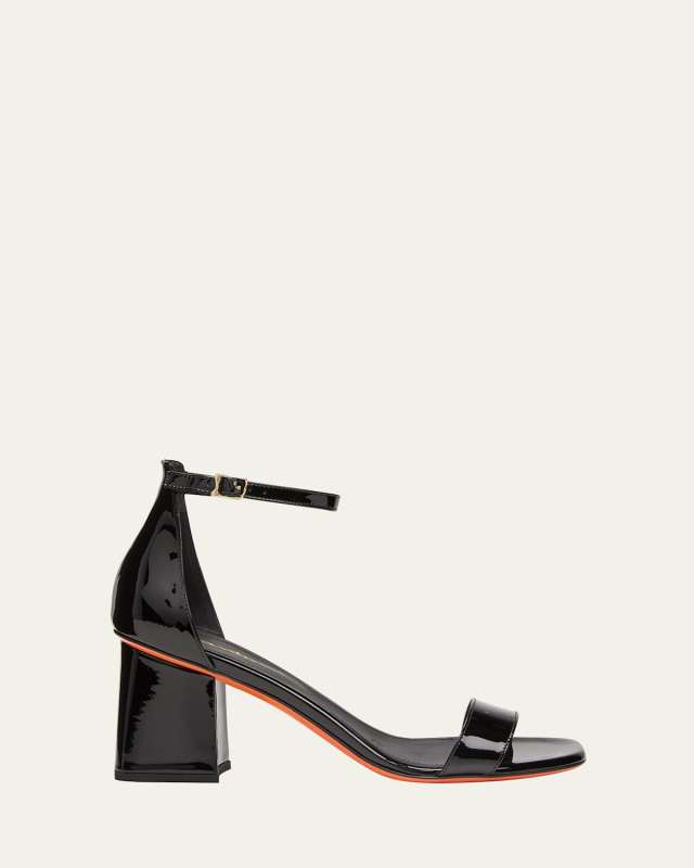 Calypso Patent Ankle-Strap Sandals