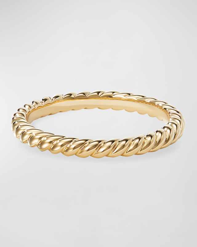 DY Cable Band Ring in 18K Gold, 2.45mm