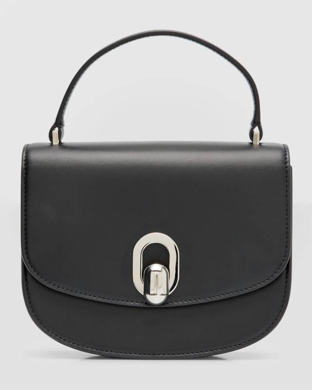 Tondo Mini Leather Top-Handle Bag
