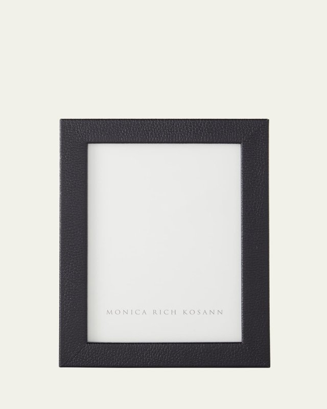 Black Pebbled Leather Frame, 5" x 7"