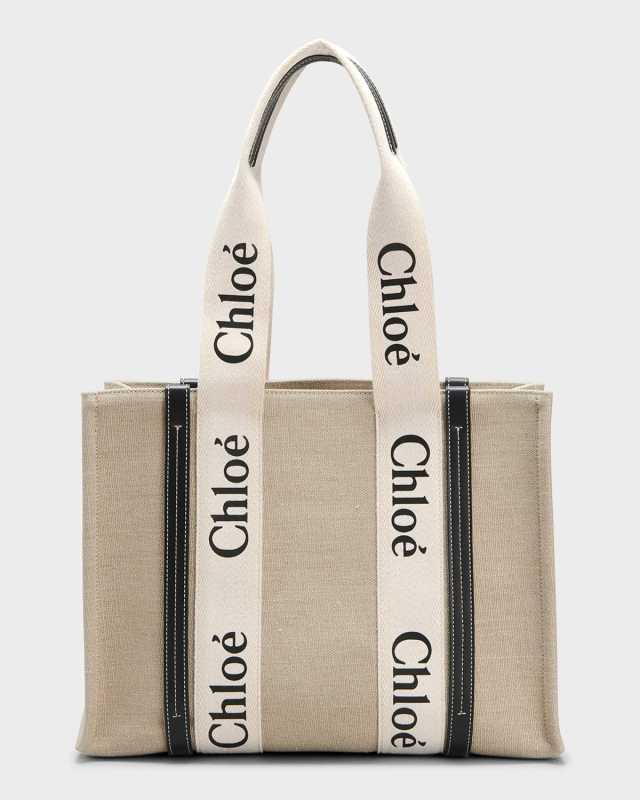 Woody Medium Tote Bag in Linen