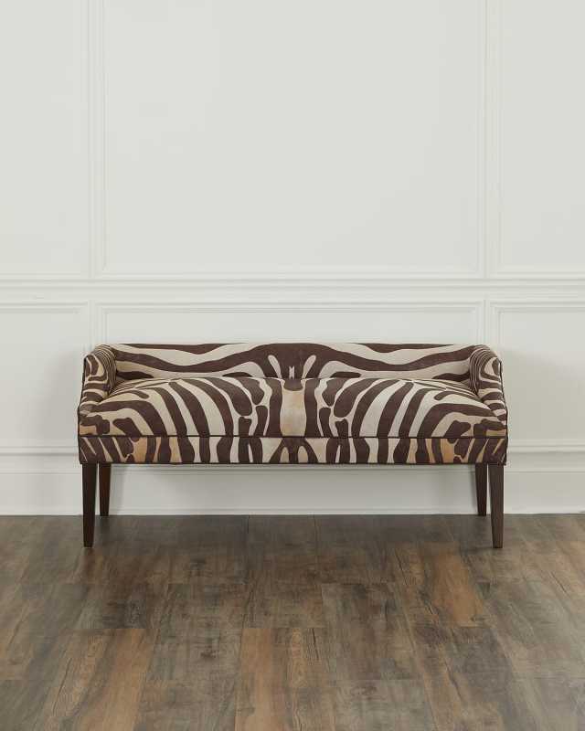 Somer Hair on Hide End-Of-Bed Bench, 60"