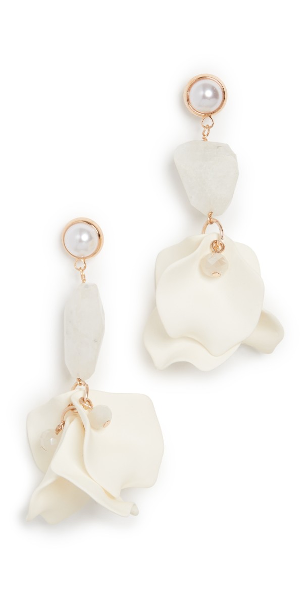 SHASHI Orchid Earrings Whit