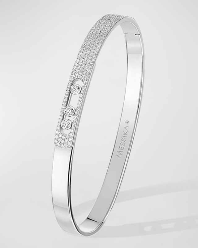 MOVE NOA 18K WHITE GOLD DIAMOND BANGLE