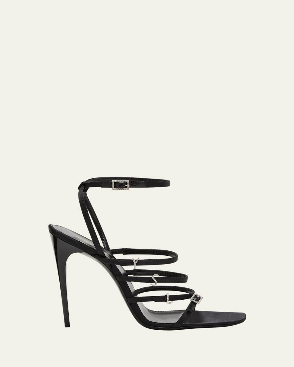 Free Crystal YSL Strappy Stiletto Sandals