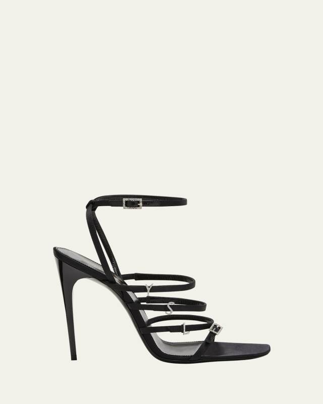 Free Crystal YSL Strappy Stiletto Sandals