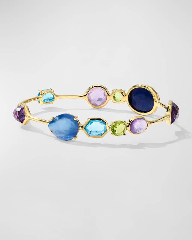 18K Gold Rock Candy Open Gelato Kiss Bangle in Alpin