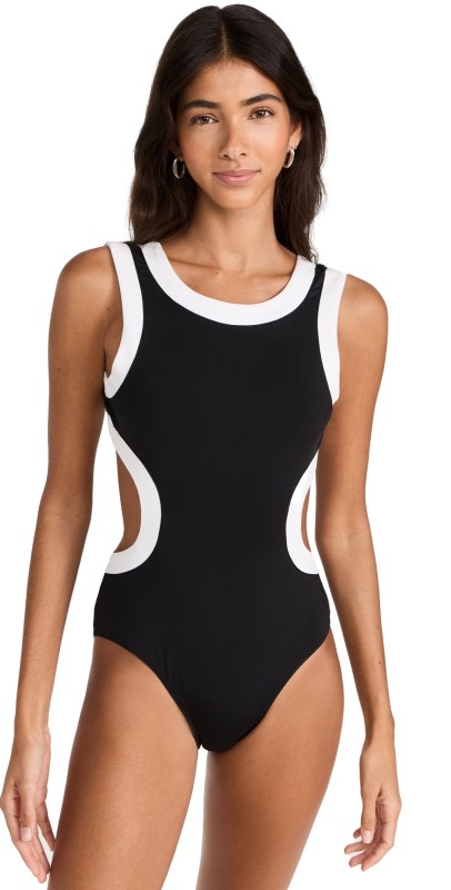 STAUD Dolce One Piece Black/White