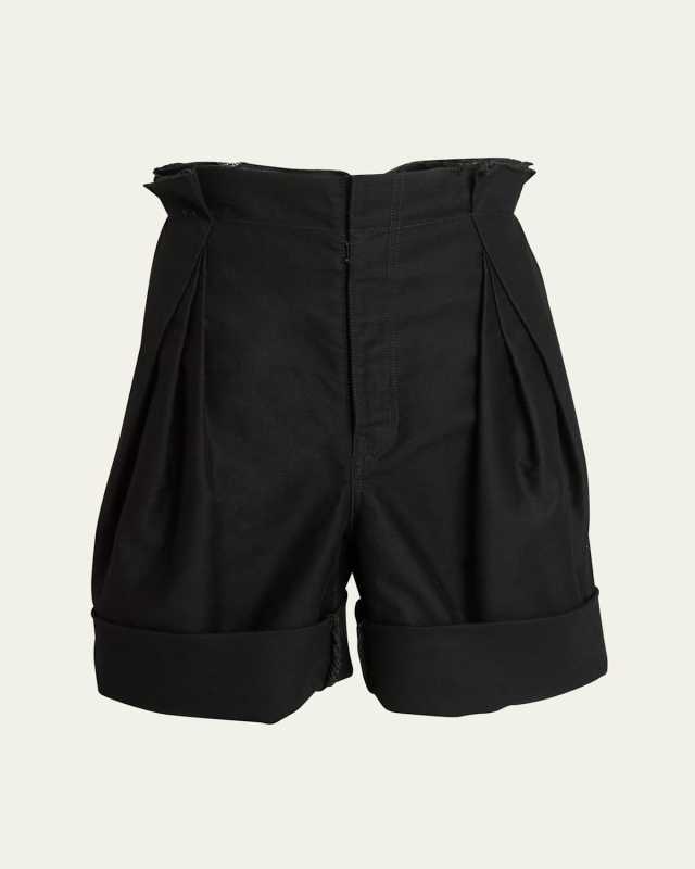 Pleated Cuff Shorts