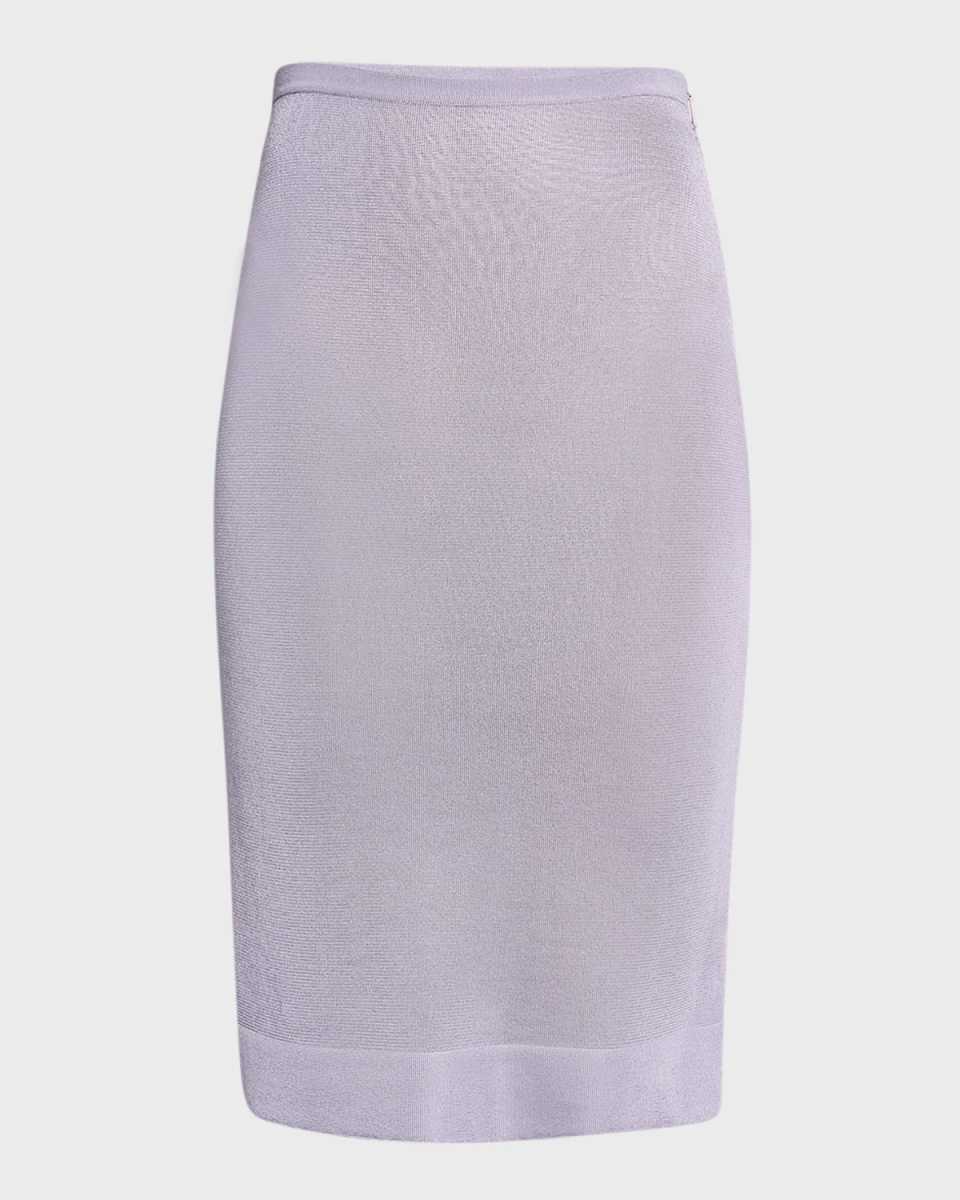 Sheer Knit Pencil Skirt