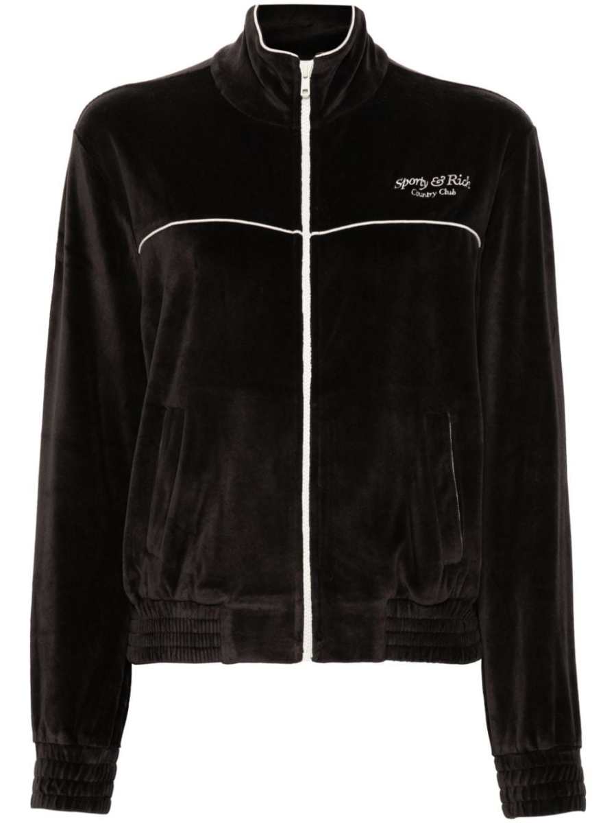 velour zip-up jacket