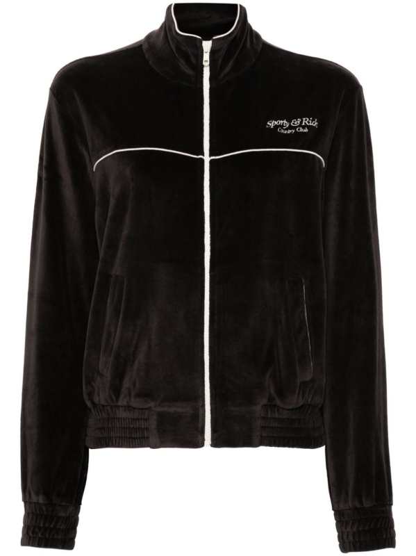 velour zip-up jacket
