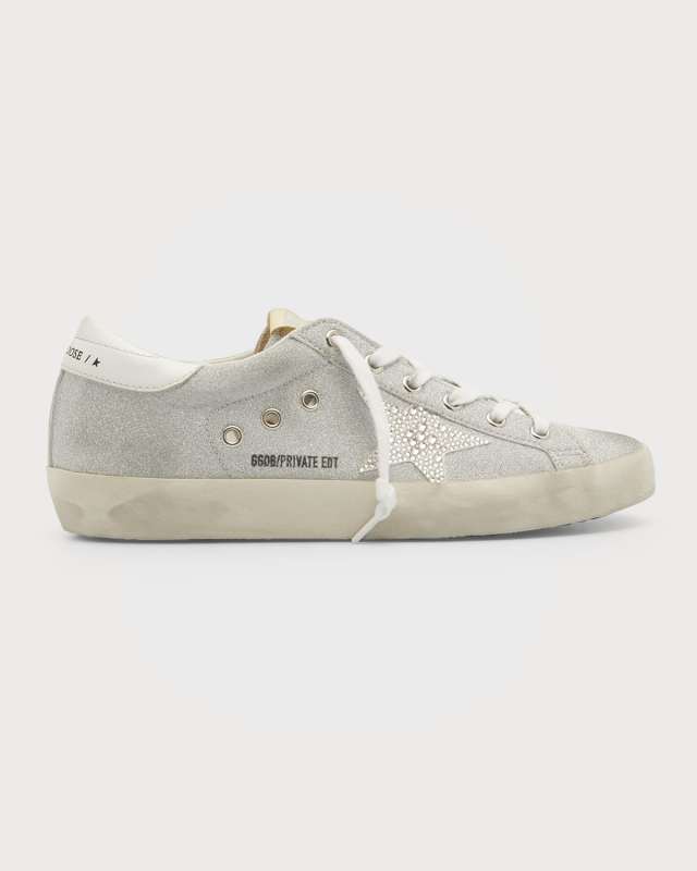 Superstar Glitter Crystal Low-Top Sneakers