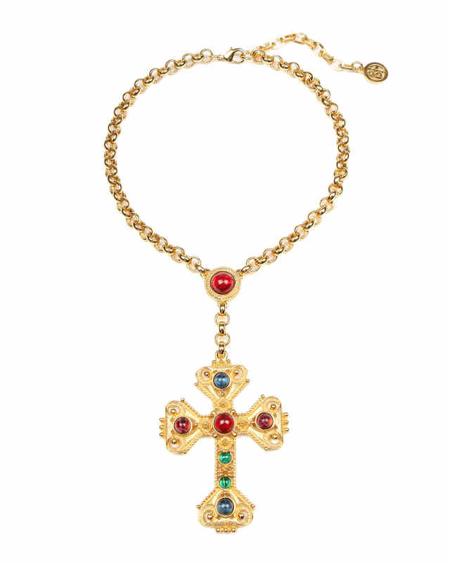 Long Cross Pendant Necklace