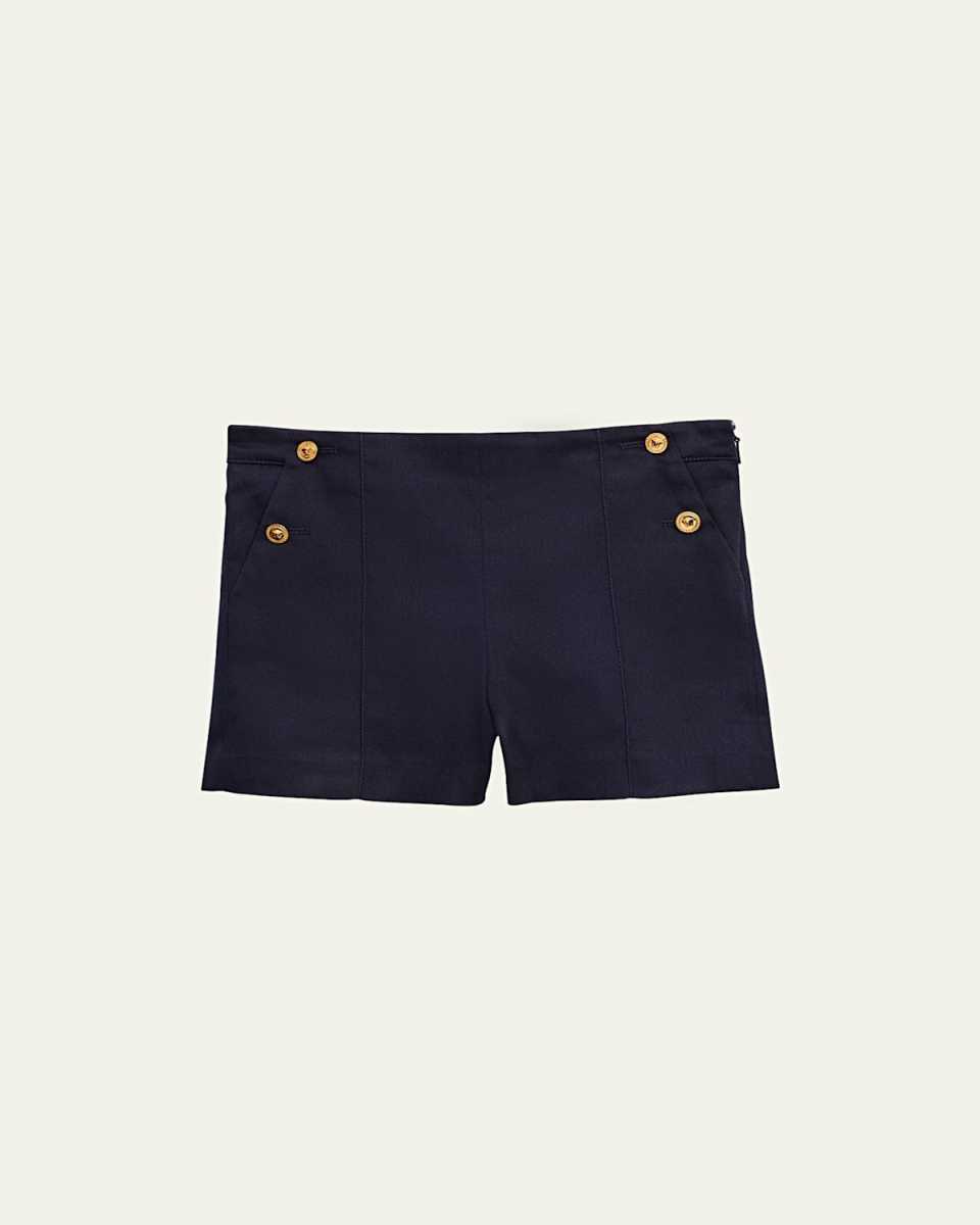 Girl's Cotton Gabardine Shorts, Size 6M-36M