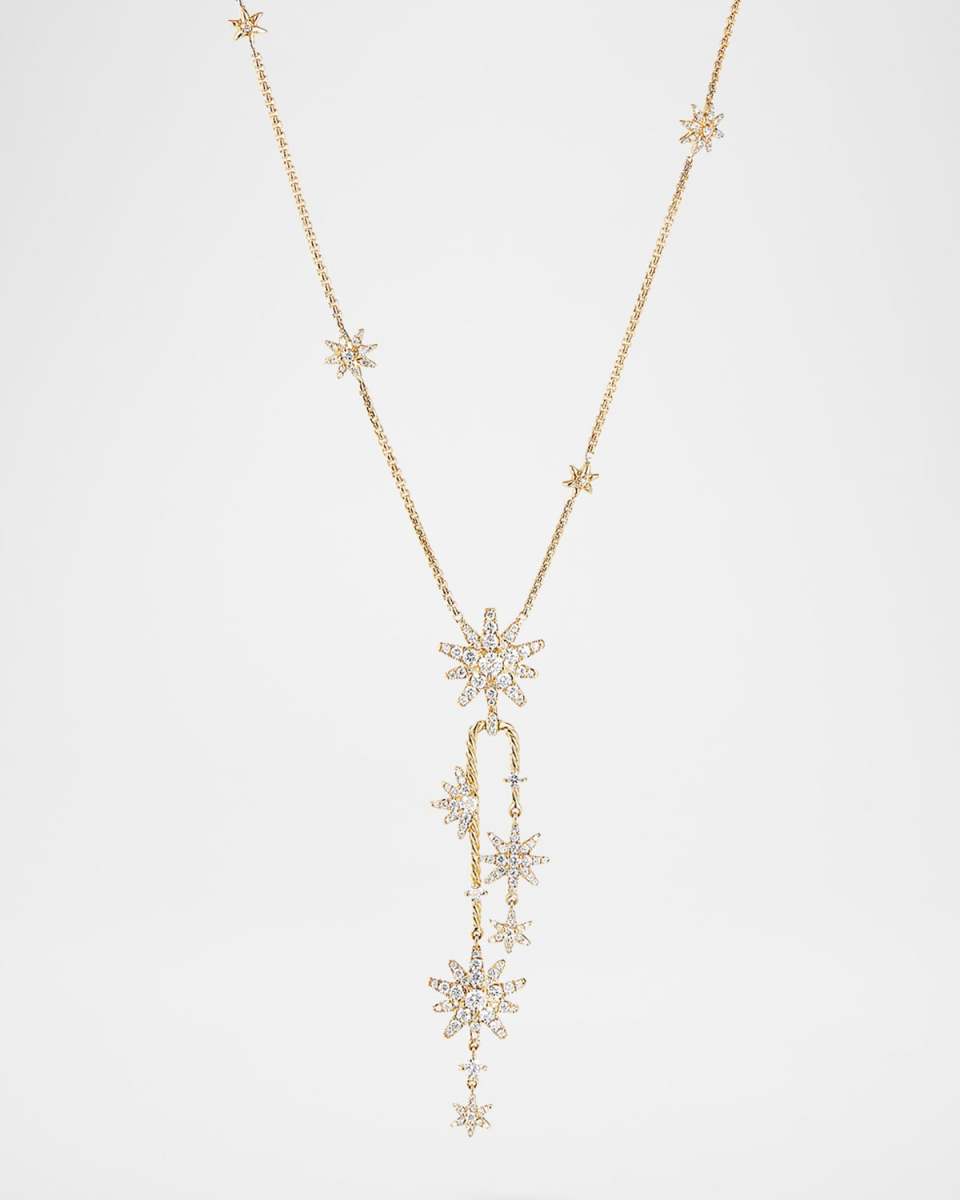 Starburst Cluster 18k Diamond Pave Necklace