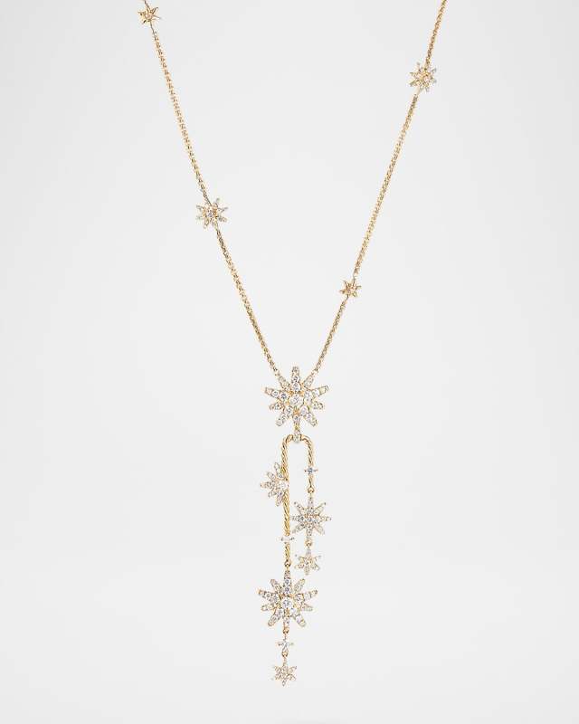 Starburst Cluster 18k Diamond Pave Necklace