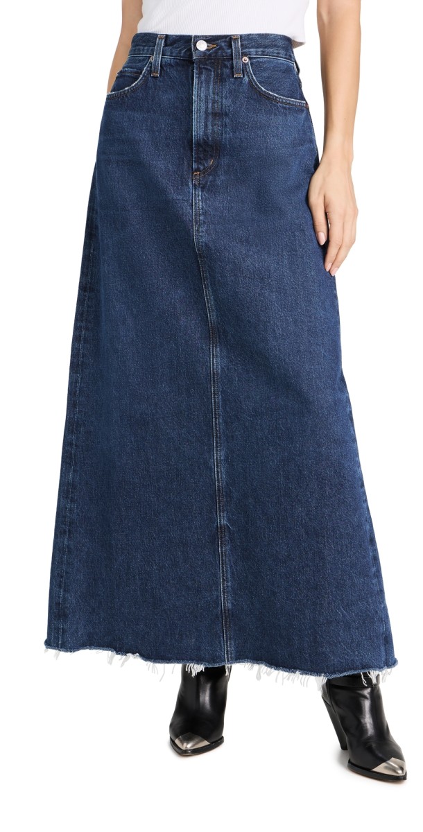 AGOLDE Hilla Denim Skirt Pathway