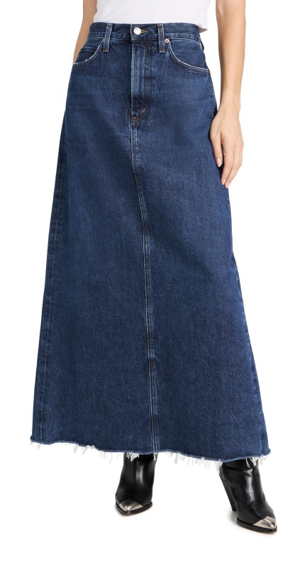 AGOLDE Hilla Denim Skirt Pathway