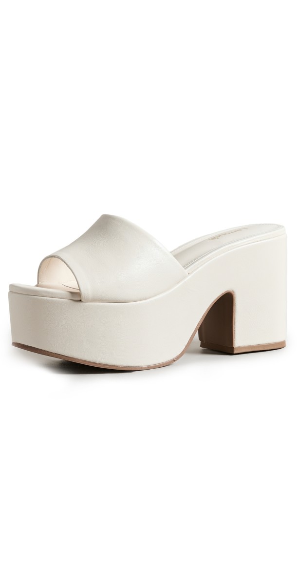 Larroudé Miso Platform Sandals Ivory