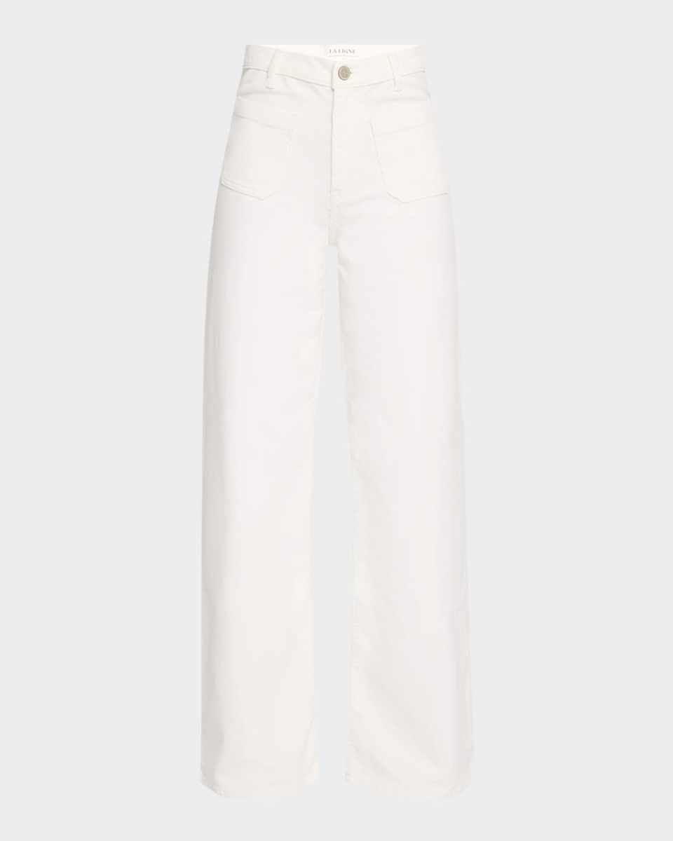 Isadora Stretch Corduroy Straight-Leg Pants