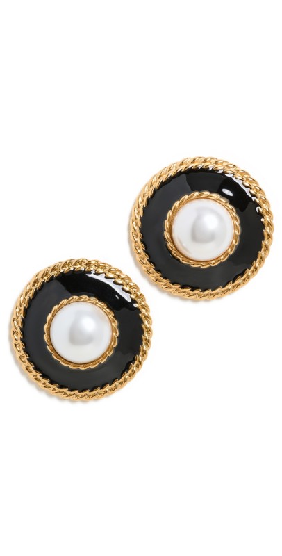 Galley Los Angeles Pearl Vintage Earrings Gold/Pearl