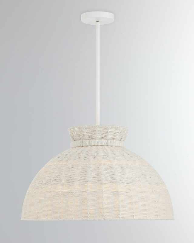 Reese 4-Light Matte White Pendant, 22"