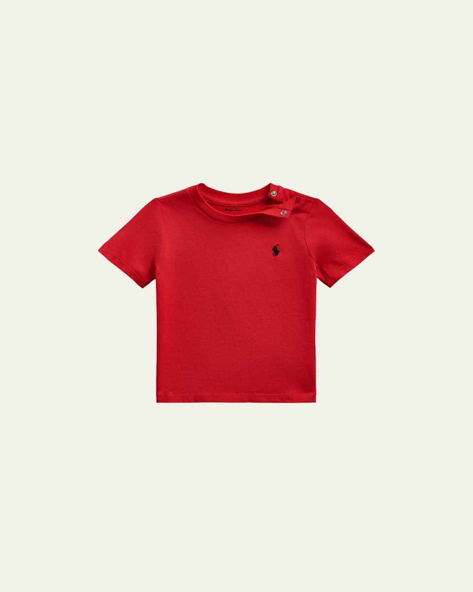 Boy's Cotton Jersey Crewneck Tee, Size 3-24