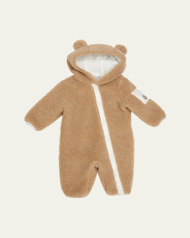 Kid's Fleece Logo-Print Coverall, Size 3M-18