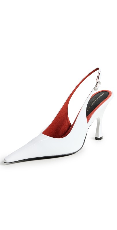 Stella McCartney Elsa Shiny Patent Heels White