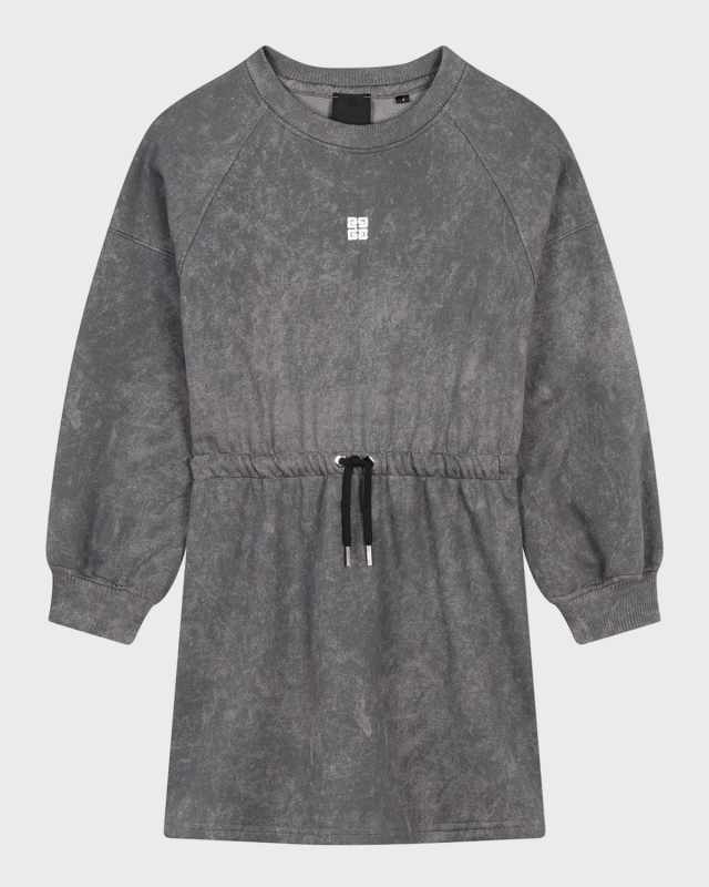 Girl's 4G-Print Fleece Dress, Size 4-